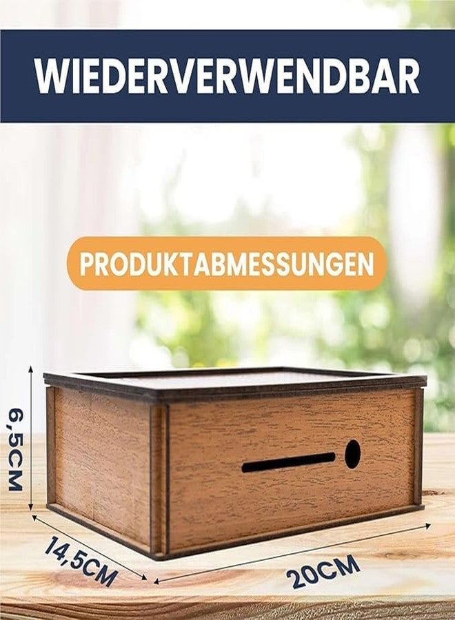 VishBin Cash Vault Wooden Savings Box, Money Piggy Bank for Adults Kids, Wooden Cash Saver Money Box, Cash Saver Box, Coin Counter Piggy Bank, Money Box with Counter - Image 4